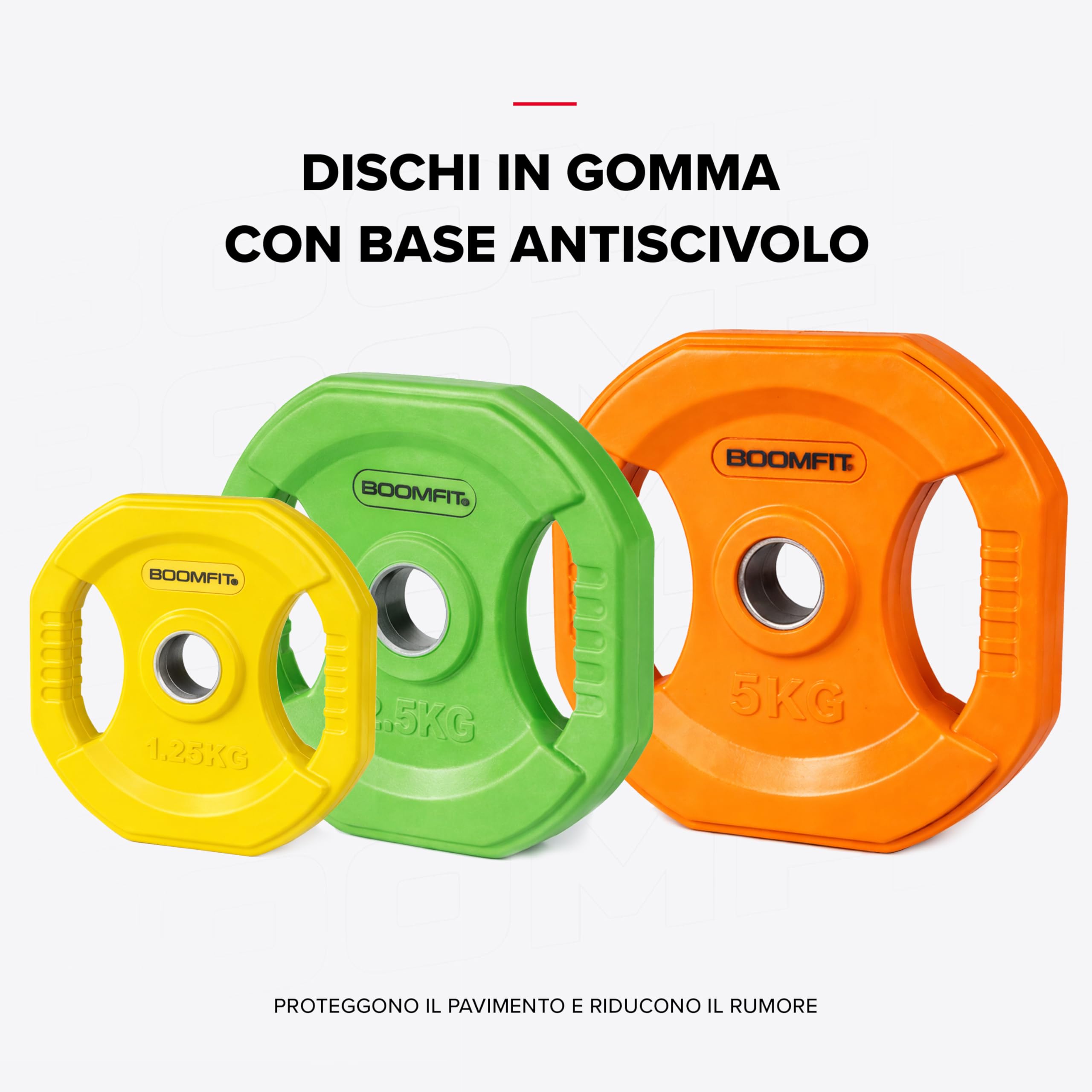 BOOMFIT Kit Set Pump Pro 20kg | Bilanciere Palestra Completo con Dischi | Per Lezioni Pump, Fitness di Gruppo e Cardio-Forza a Casa | Barra + Dischi 20kg Totali | Home Gym