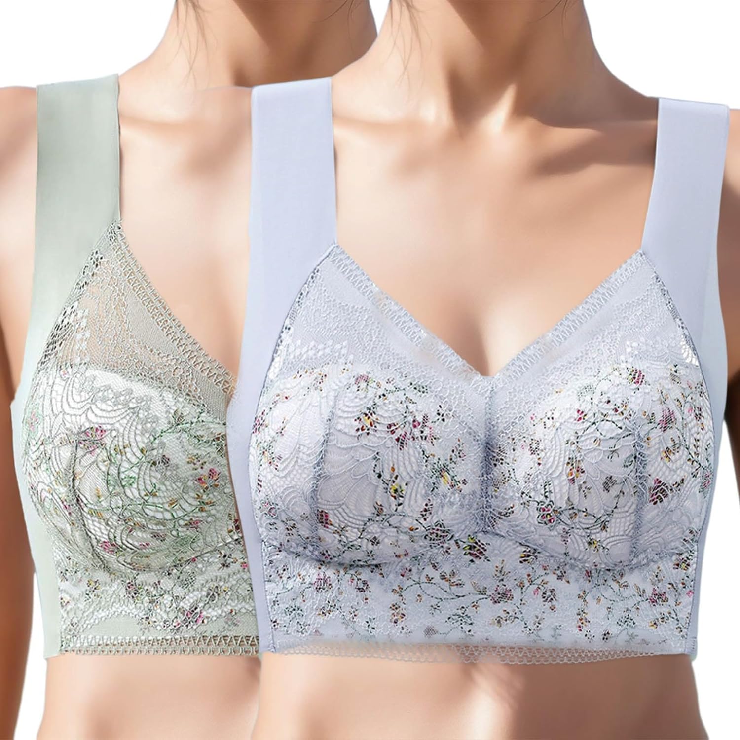 ノンワイヤー】リブ無地ブラ＆ショーツセット | 締め付け感ゼロでリラックス 【M/L/LLサイズ】 ba0938 女性用パンティー ノンワイヤー ブラトップ 2枚セット ショーツ レディース フリル ナイトブラ h85 家事ブラ セクシー 下着