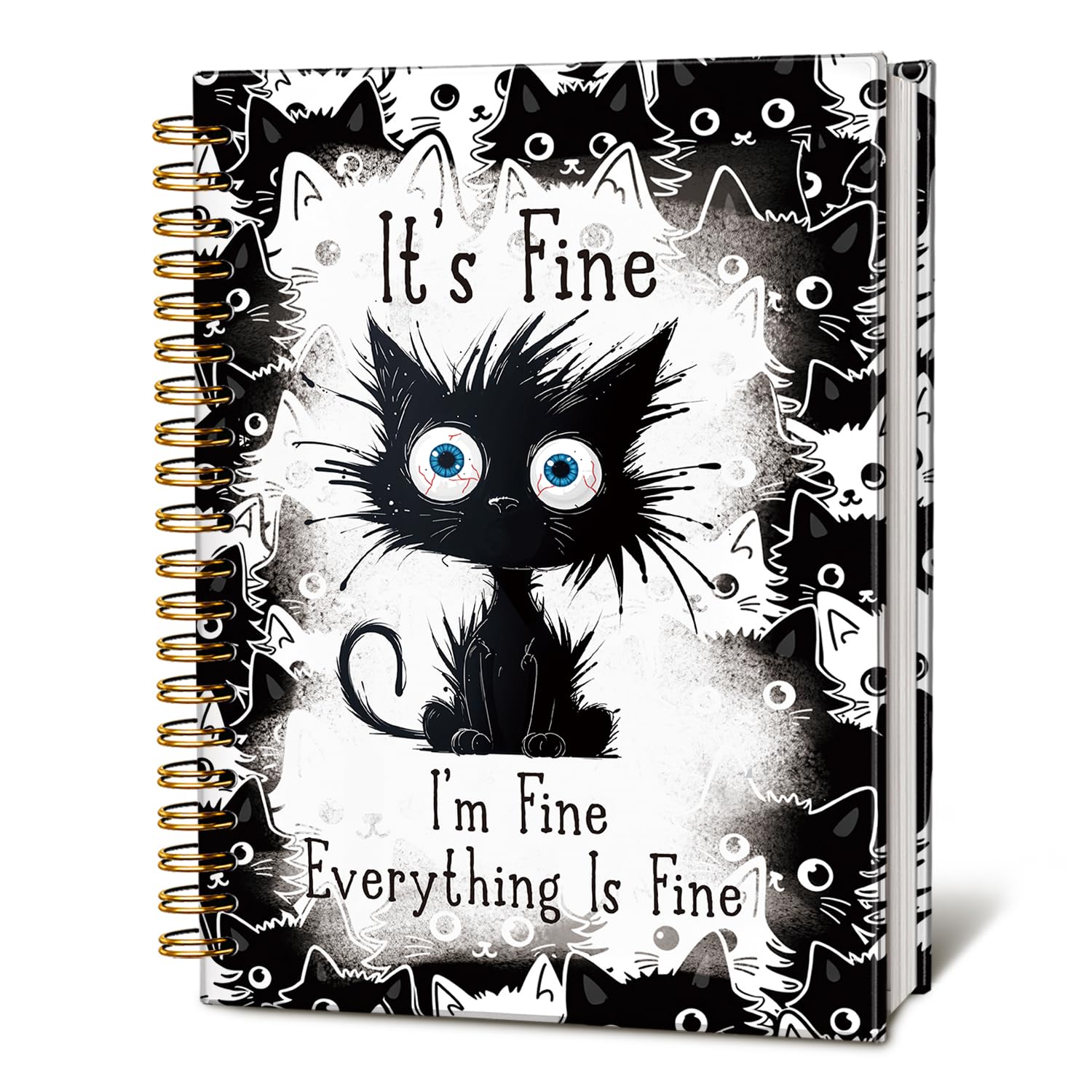 LIANGW Funny Cat Journal Notebook for Teen Girls & Women, Funny Gifts for People Who Love Cats, Cat Lover Gifts for Women Men, Cute Notebooks for