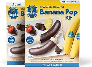 Chiquita™ Chocolate Flavored Banana Pops – Fun, Easy-to-Make Frozen Treat – Just Add Fresh Bananas – 4oz (Pack of 2)