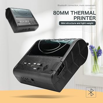 NETUM 80mm Wireless Bluetooth Receipt Thermal Printer Portable Personal Bill Printer 3 Inches Mini USB POS Printer Compatible with Android/iOS/PC/Windows/Linux NT-8003