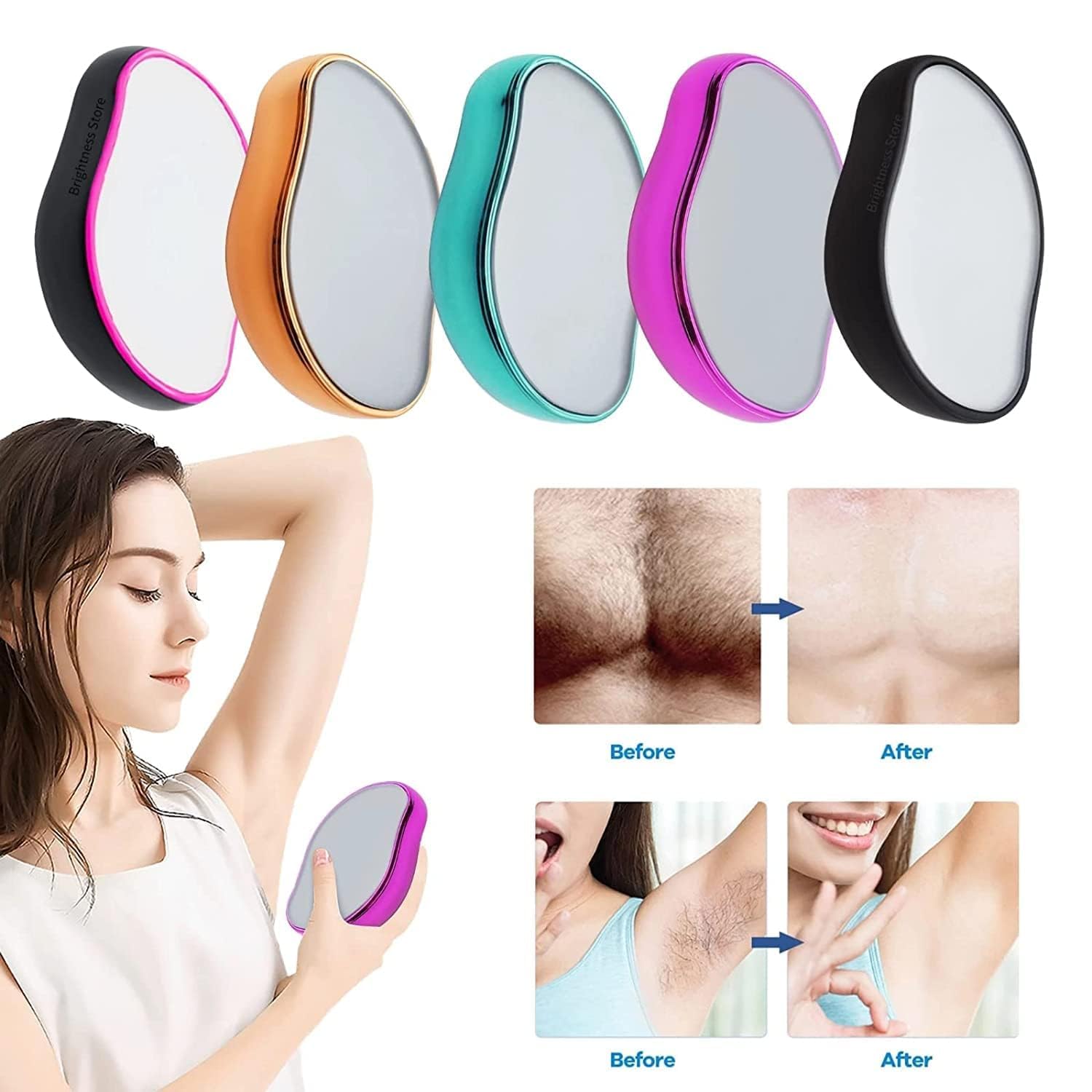 ARUP Crystal Hair Remover for Women and Men Nano-crystalline Dots Technology Crystal Painless Designed to slow hair regrowth in just a couple of sessions.