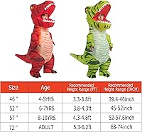 Vista 2 de Disfraz inflable de Trex, disfraces inflables para niños, disfraz de dinosaurio inflable, disfraces de Halloween para niños y niñas