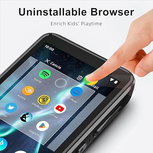 Miniatura 4 de G7mini - Reproductor de MP3 Android con WiFi y Bluetooth, pantalla táctil de 3.4 pulgadas con altavoz, 1300 mAh, compatible con SpotifyYouTubemúsica