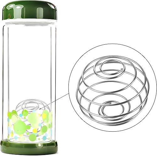 Miniatura 4 de Bola agitadora de suplementos de 4 piezas, bola batidora, batidora de botellas, bola mezcladora de proteínas (2 pulgadas de diámetro) (4)