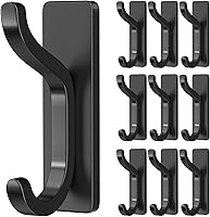 Vista 11 de pickpiff Ganchos de Pared Adhesivos para Abrigos - Percha de Puerta Resistente Stick-On, Gancho de Metal para Colgar Toalla, Bolso, Bata, Mochila