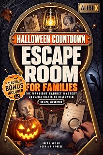 Halloween Countdown Escape Room for Families: The Waxlight Cabinet Mystery – 24 Days & Nights of Puzzle Adventures up to Halloween for the Whole Family | Solve Clues, Riddles & Mysteries