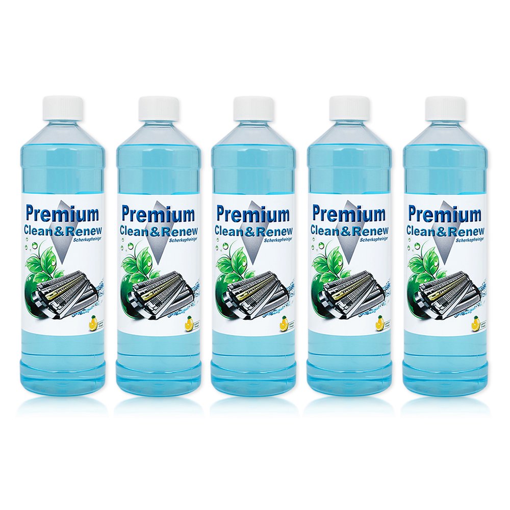 Premium Scherkopfreiniger 5 Liter zum Nachfüllen von Braun Clean&Charge Stationen der Serie: 9070cc / 9075cc / 9090cc