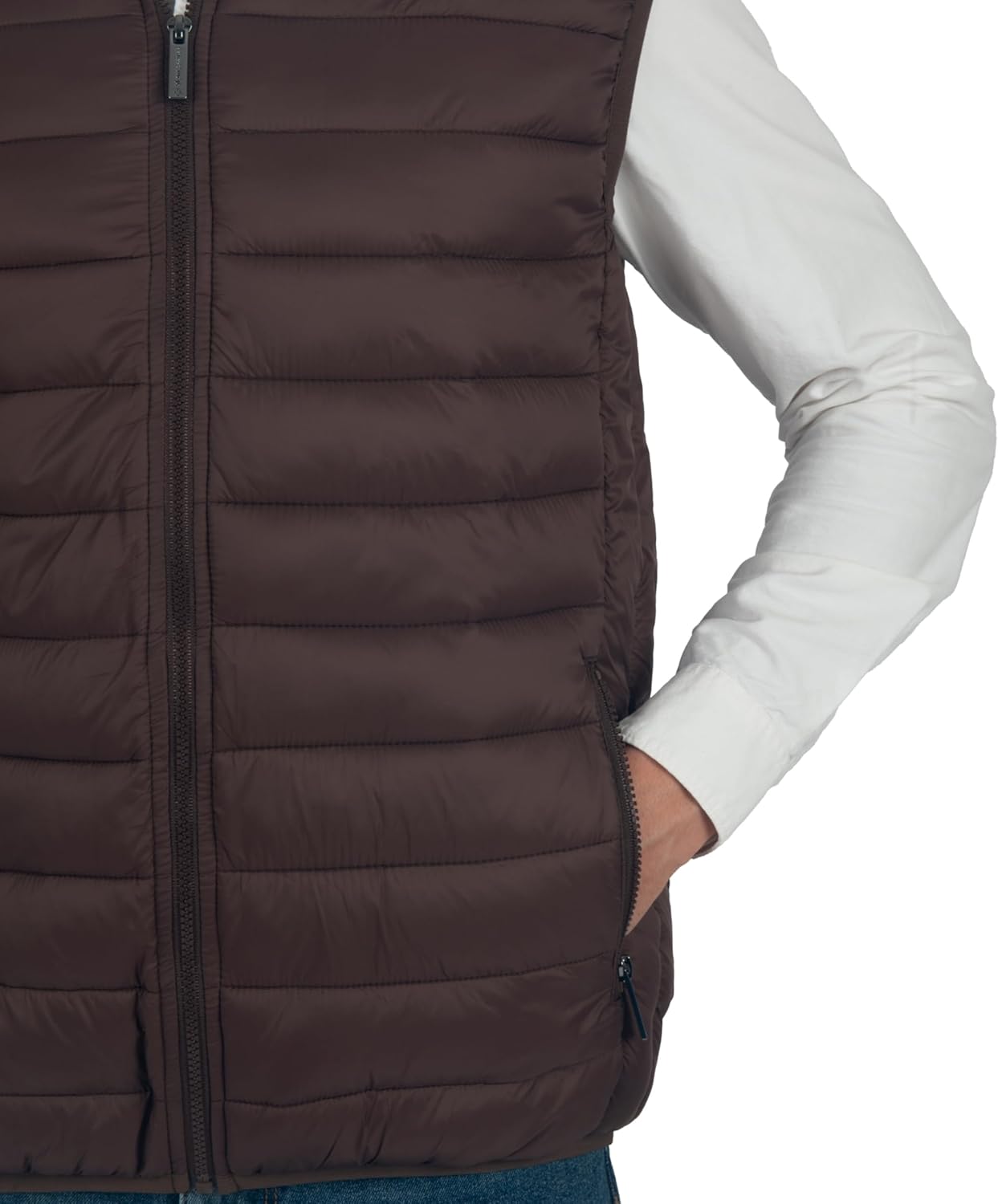 Alpine Swiss Clark Mens Puffer Vest Down Alternative Water Resistant Packable Outerwear Zip Up Pockets Warm Versatile Layer - Image 5