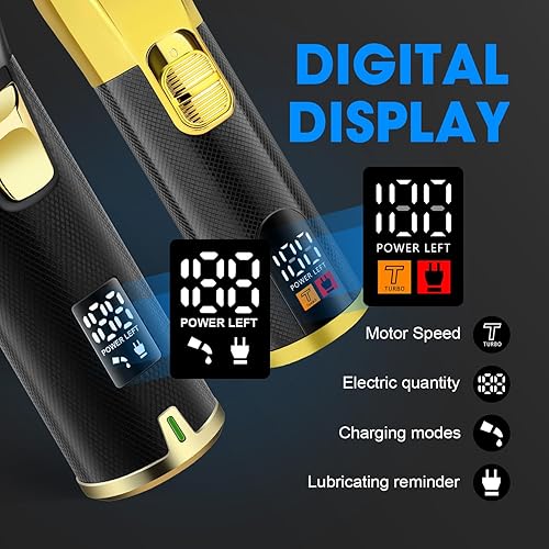 Miniatura 3 de HIENA PRO Juego de cortapelos profesional para hombres, kit de peluquería inalámbrico para corte de pelo, juego de cortadoras y recortadoras, kit de