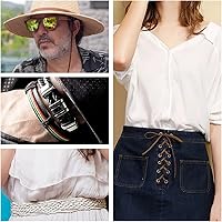 Vista 5 de Cuerda de cuero genuino de 21 yardas, cuerda plana de cuero trenzado para hacer joyas, collares, pulseras, cordones de zapatos, correas de bolsa