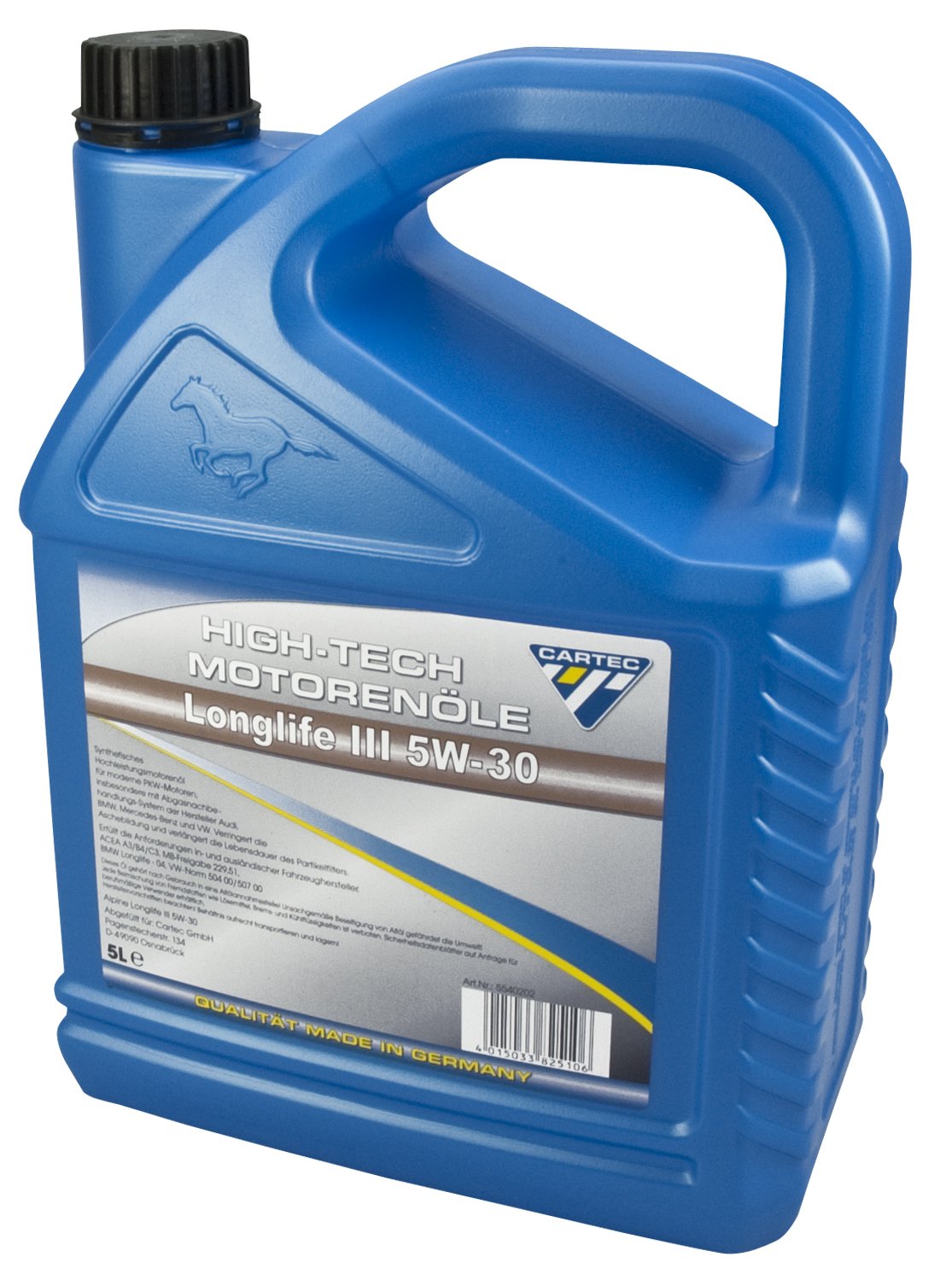 Cartec Motorenöl High-Tech SAE 5W30 Longlife III 5L - Made in Germany