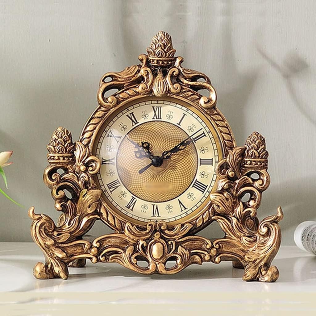 Table Clock Decoration Living Room Nordic Retro Desk Clock European Household Desktop Clocks Gift