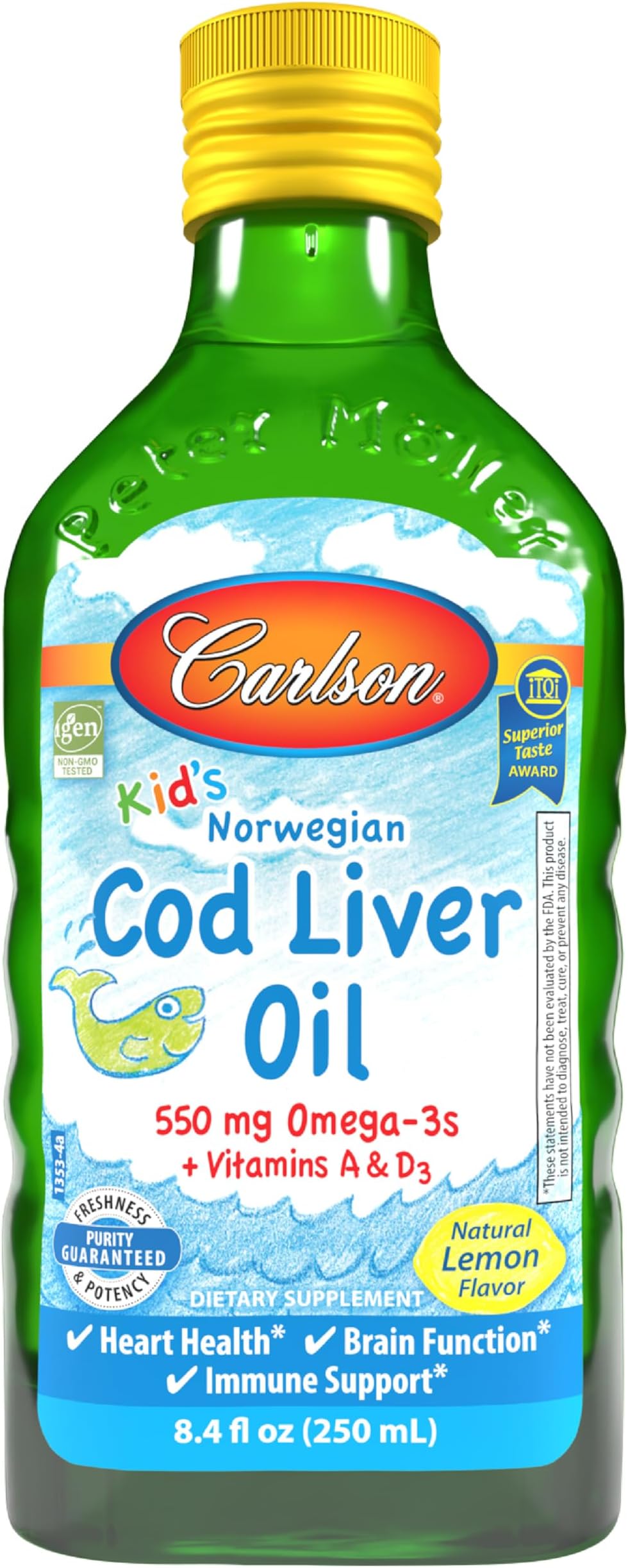 Labs Kid's Cod Liver Oil, 550mg Natural Lemon, 250 ml, 1353