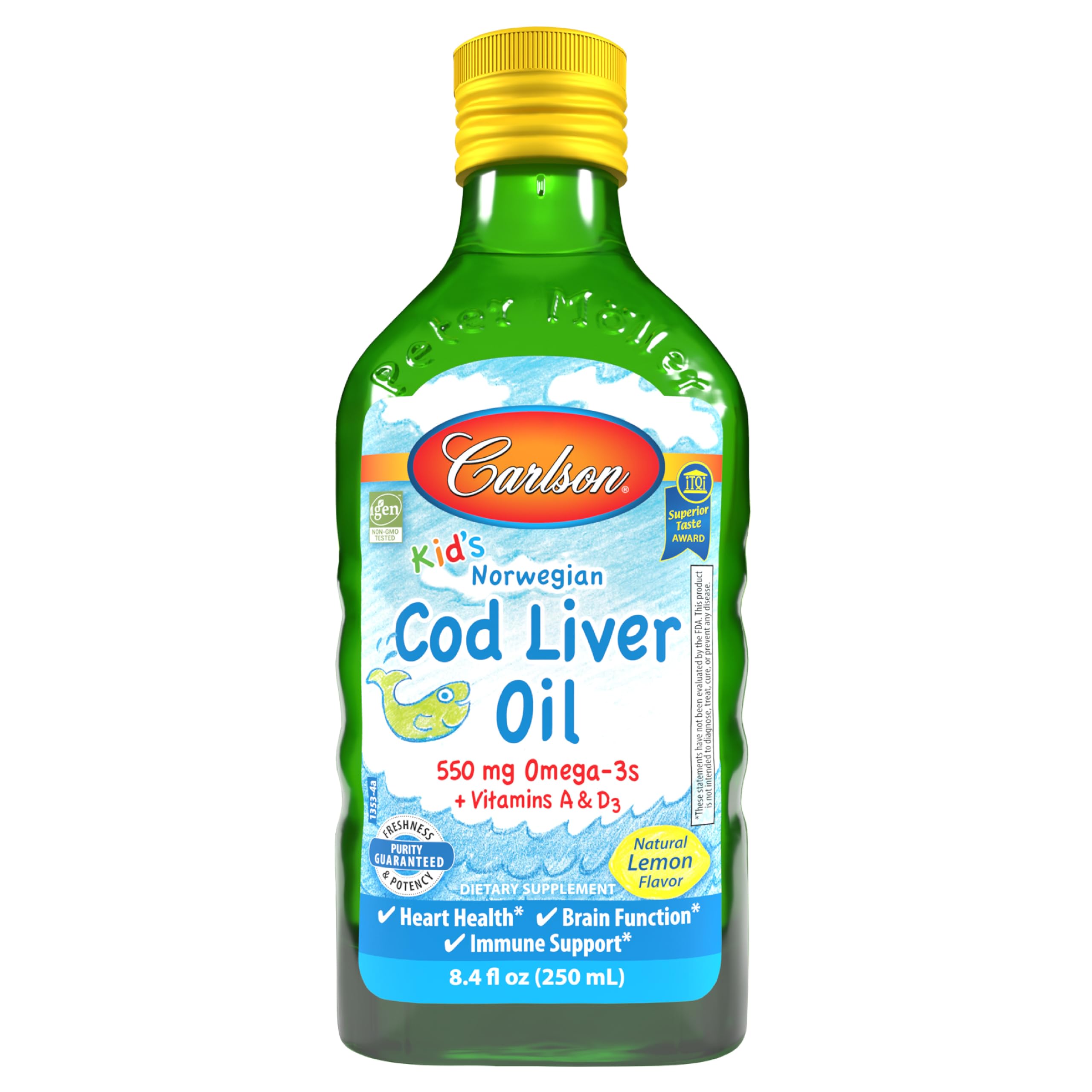 Labs Kid's Cod Liver Oil, 550mg Natural Lemon, 250 ml, 1353