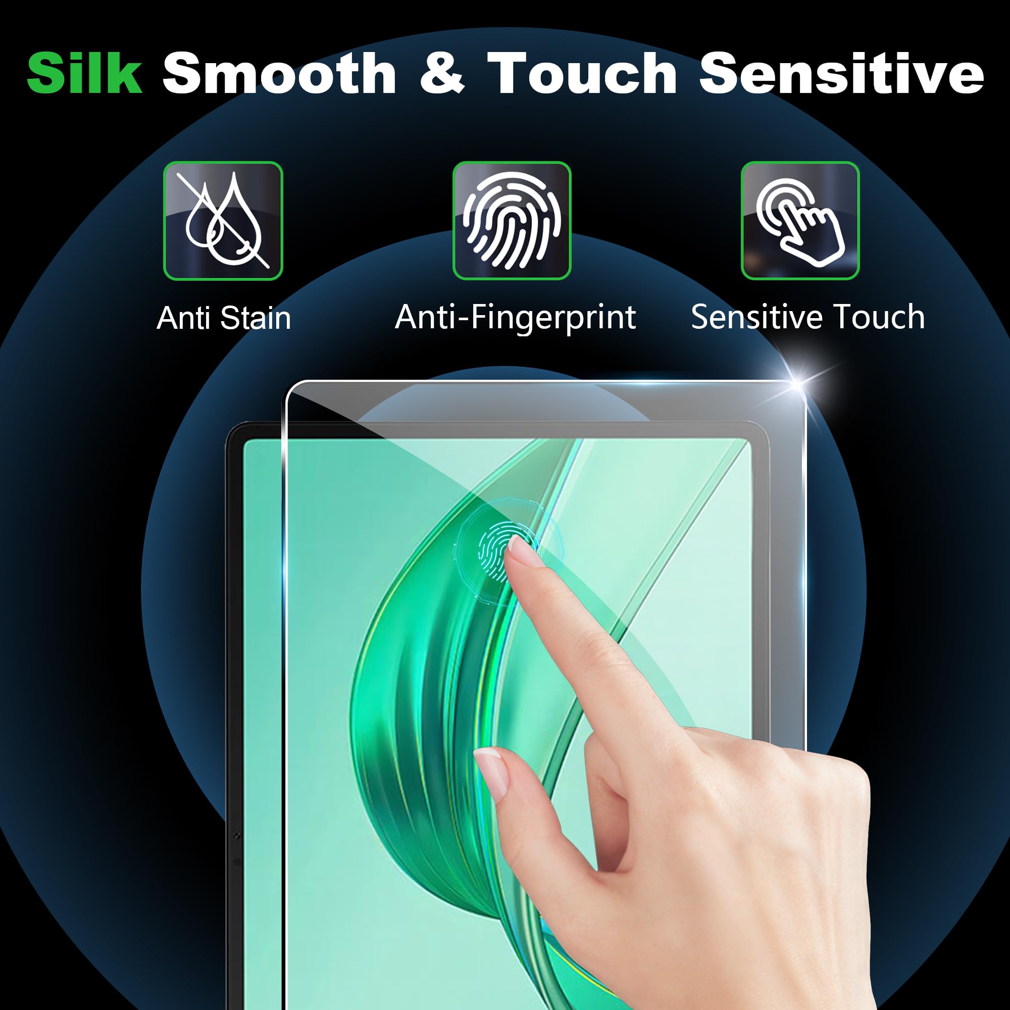 Honor Pad X8a Kids Edition 11" 2024 Vetro Temperato Pellicola Protettiva Anti-Scratch Durezza 9H 2 Pezzi