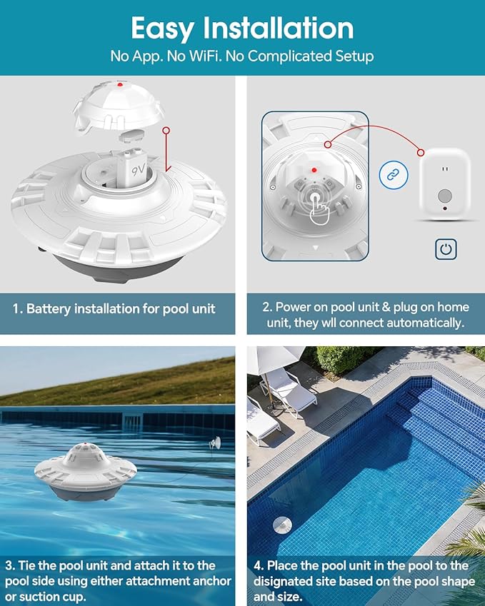 Alarma para piscina flotante para niños y mascotas miniatura 4