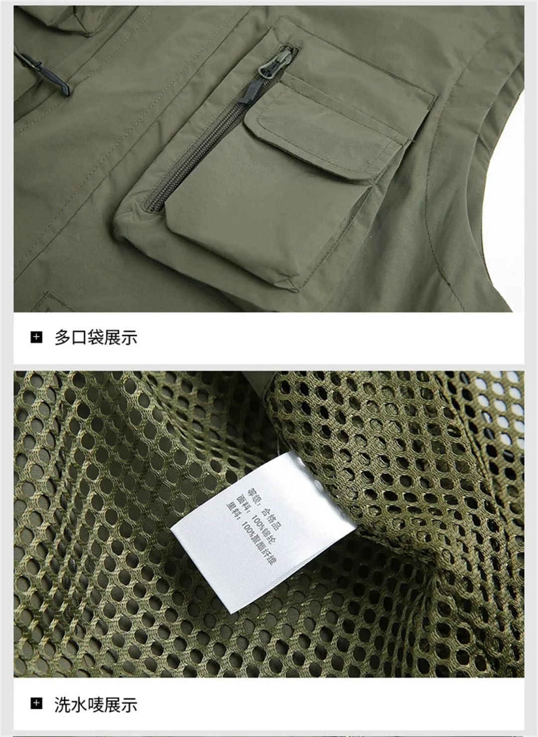 Gilet tactique pour homme - Pour la randonnée, la pêche - Multi-poches - Pour photographe - Pour l'extérieur