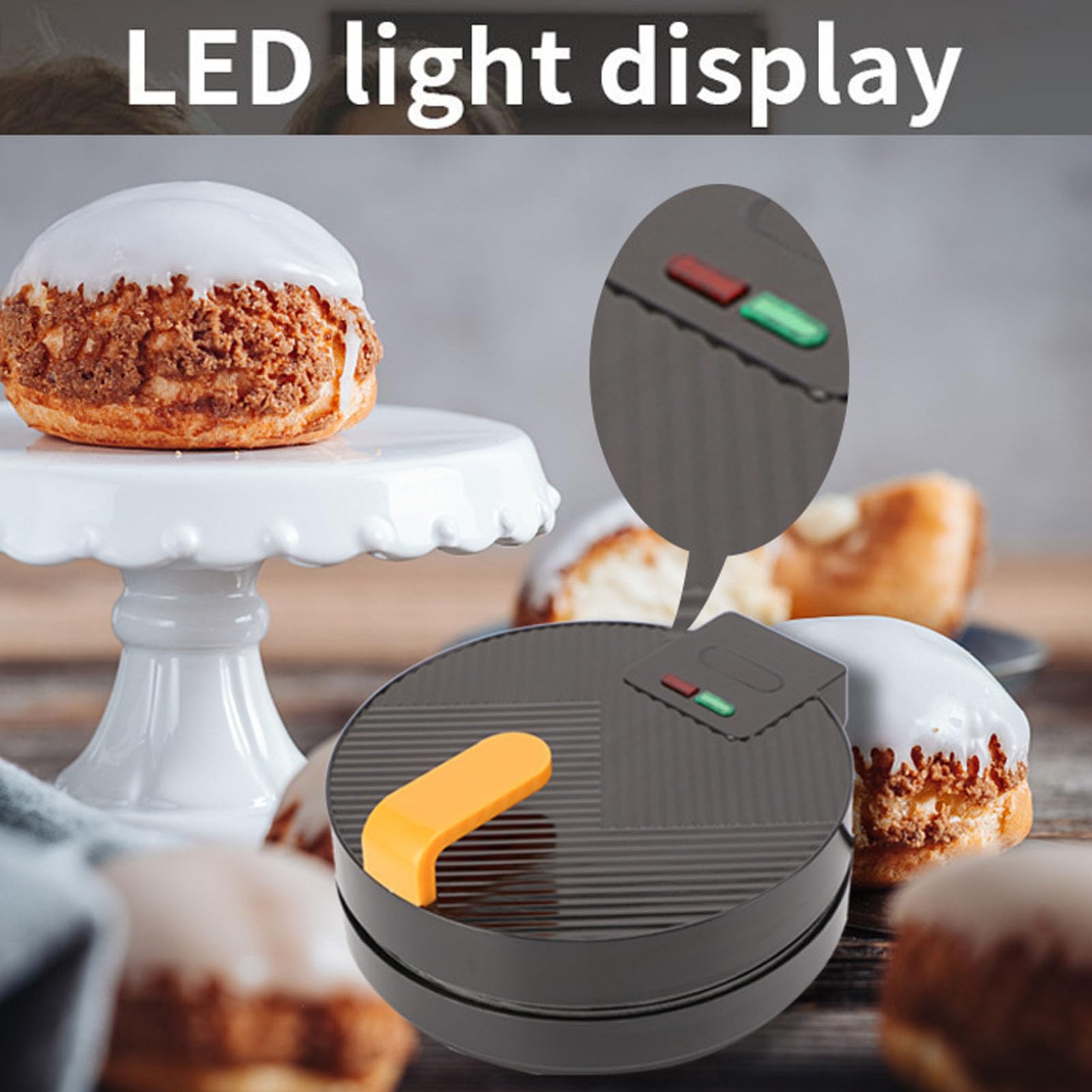 8-Loch-Cake-Pop-Maker mit Doppelseitigem Heizsystem, Legierungsmaterial, Einfach zu Verwenden für den Privaten und Gewerblichen Gebrauch, für die Herstellung von Brownies