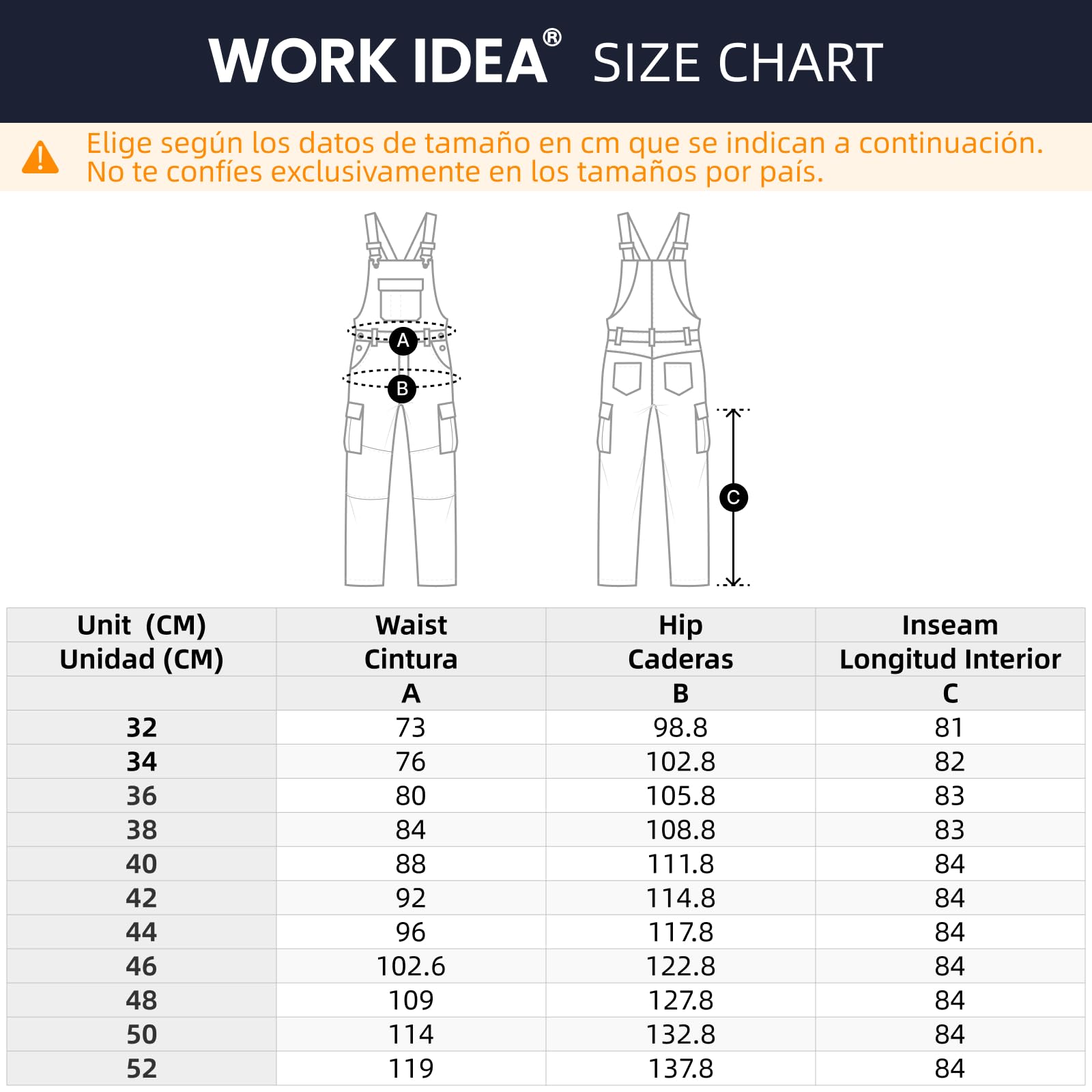 WORK IDEA Salopeta de Trabajo Femenina con Buena Elasticidad, múltiples Bolsillos y Uso Parcial del Tejido Cordura para Mayor Resistencia al Desgaste, Apta para Diversos entornos de Trabajo