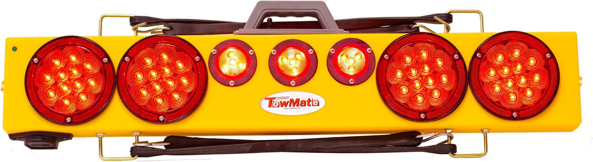 TowMate 36 inch Wireless Tow Light Bar – Includes 7-Pin Round Transmitter with Red Wire – Heavy-Duty LED Light Bar with Stop/Turn/Tail – Magnetic Mount – Charger - Made in the USA