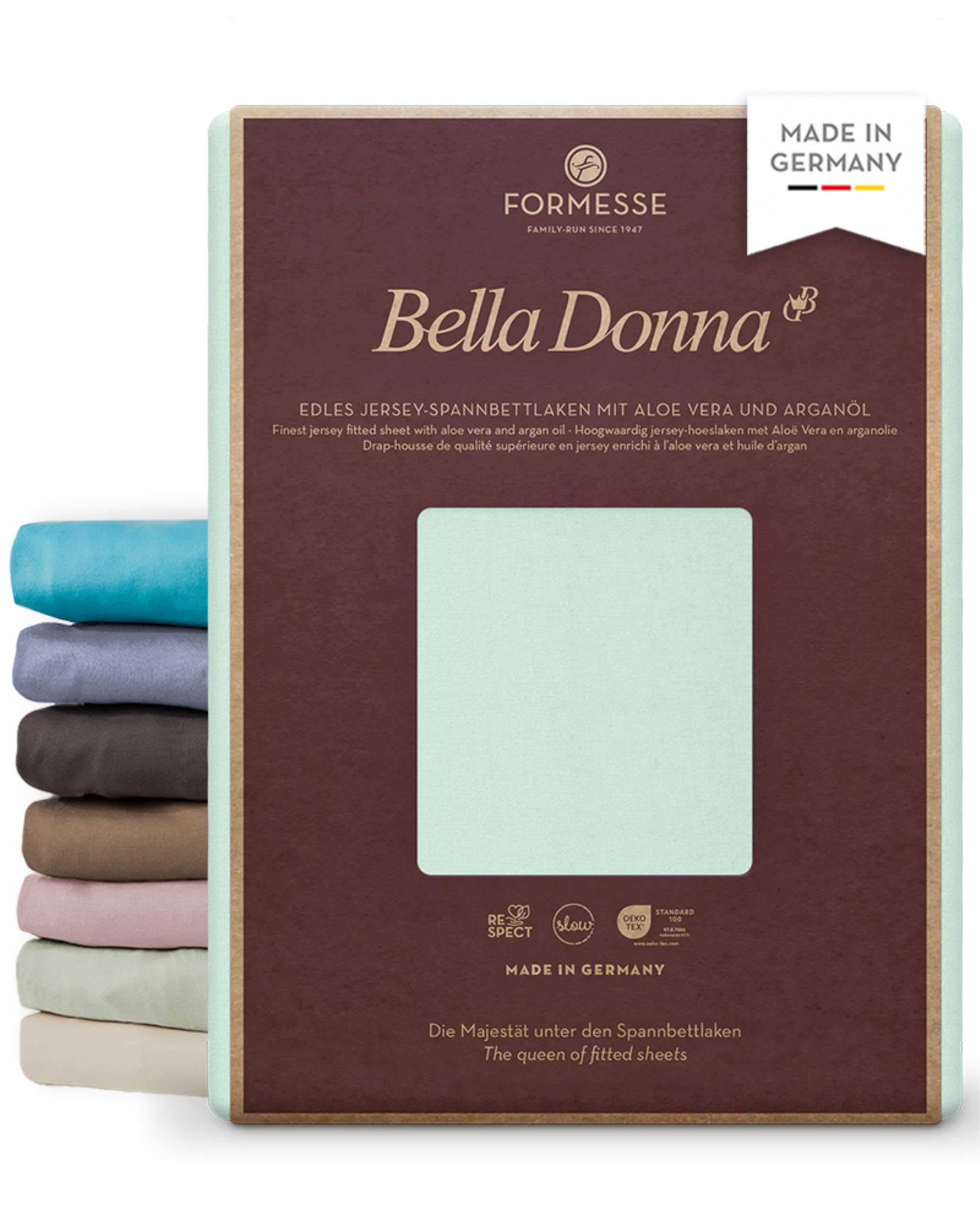 Formesse Bella-Donna Jersey prześcieradło z gumką pastelowa zieleń, 140 x 200-160 x 220 cm