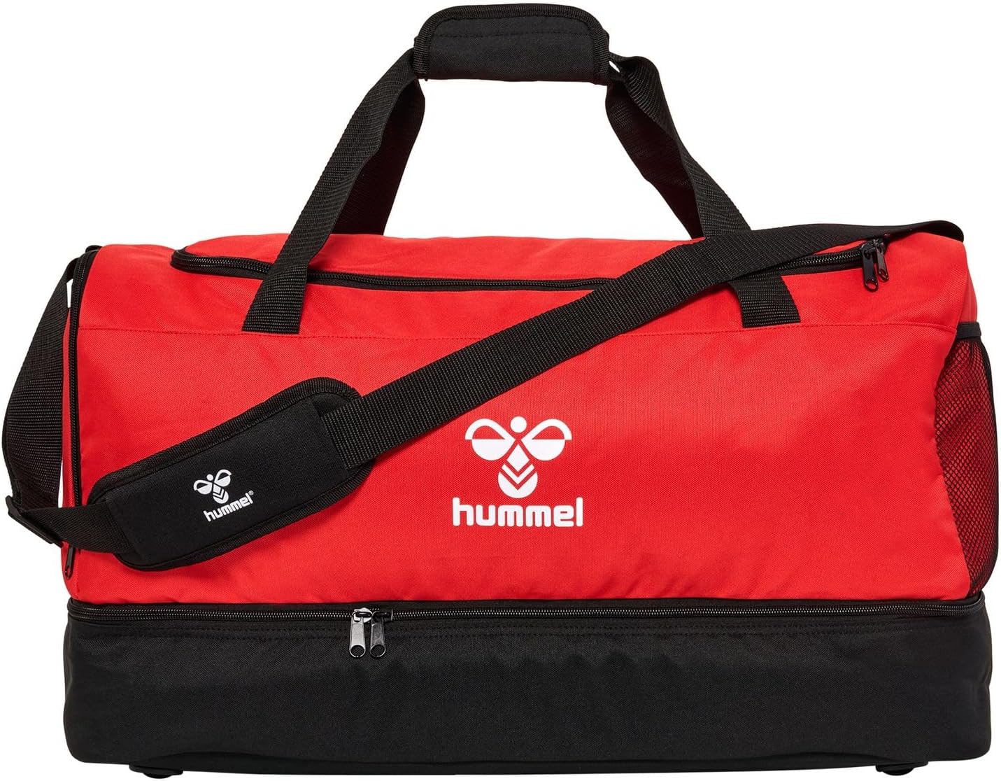 Hummel Core 2.0 Sports Bag Size M L 60 x H 35 x W 26 cm 54 Litres Red, red, M, Sports bag with bottom compartment