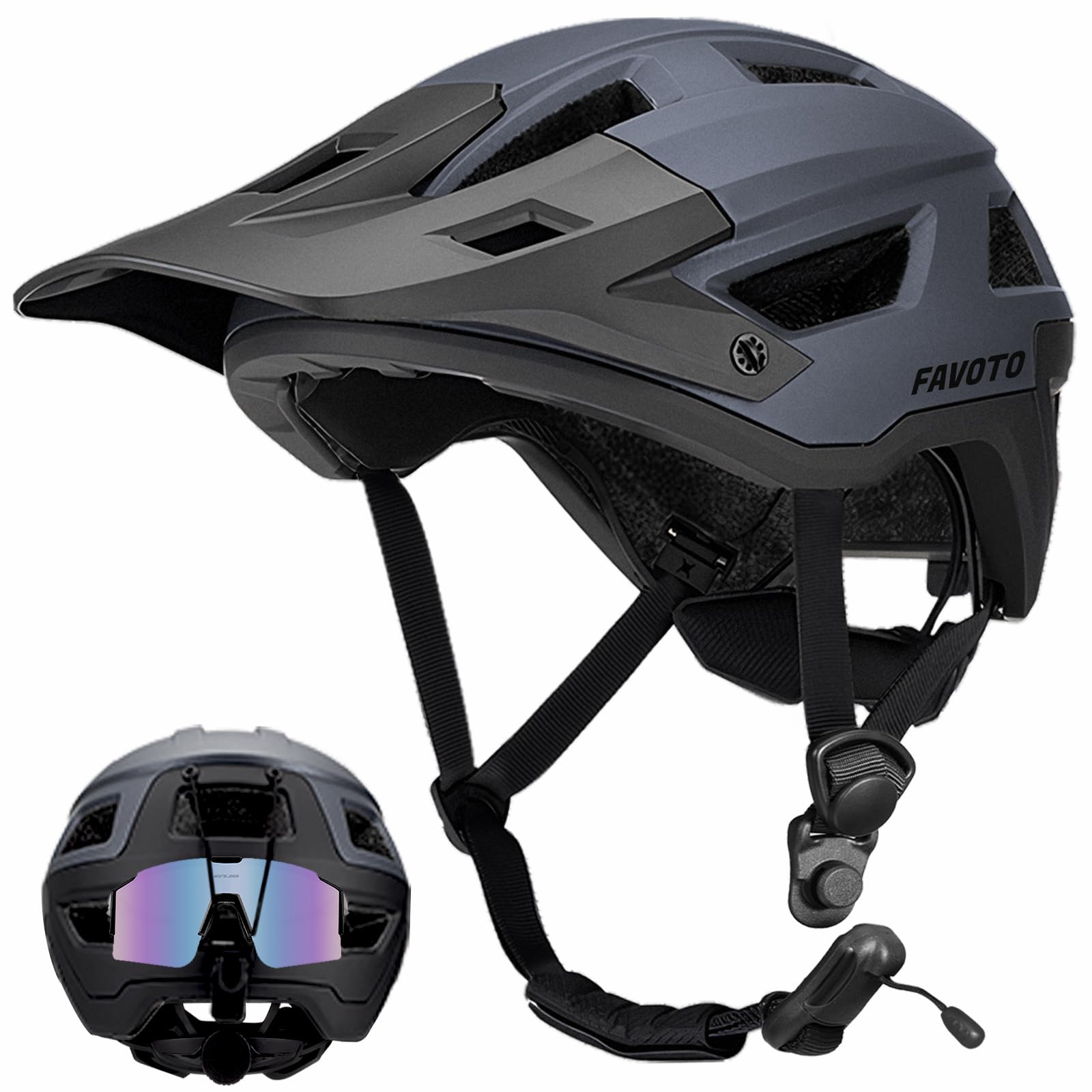 Casque Vélo,Casque De Vélo De Route Vtt, Phare Avant, Support De Caméra De Sport, Casque De