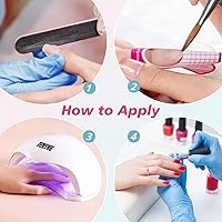 Vista 4 de 200 formas de uñas largas profesionales para uñas acrílicas, uñas de poligel, formas de extensión de uñas gruesas para puntas de arte de uñas