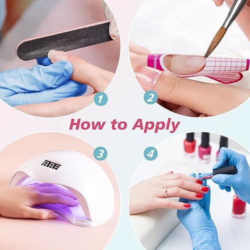 Miniatura 7 de Subay Taladro de uñas eléctrico profesional para el cuidado de las uñas con 200 piezas de formas de uñas largas rosas profesionales para uñas