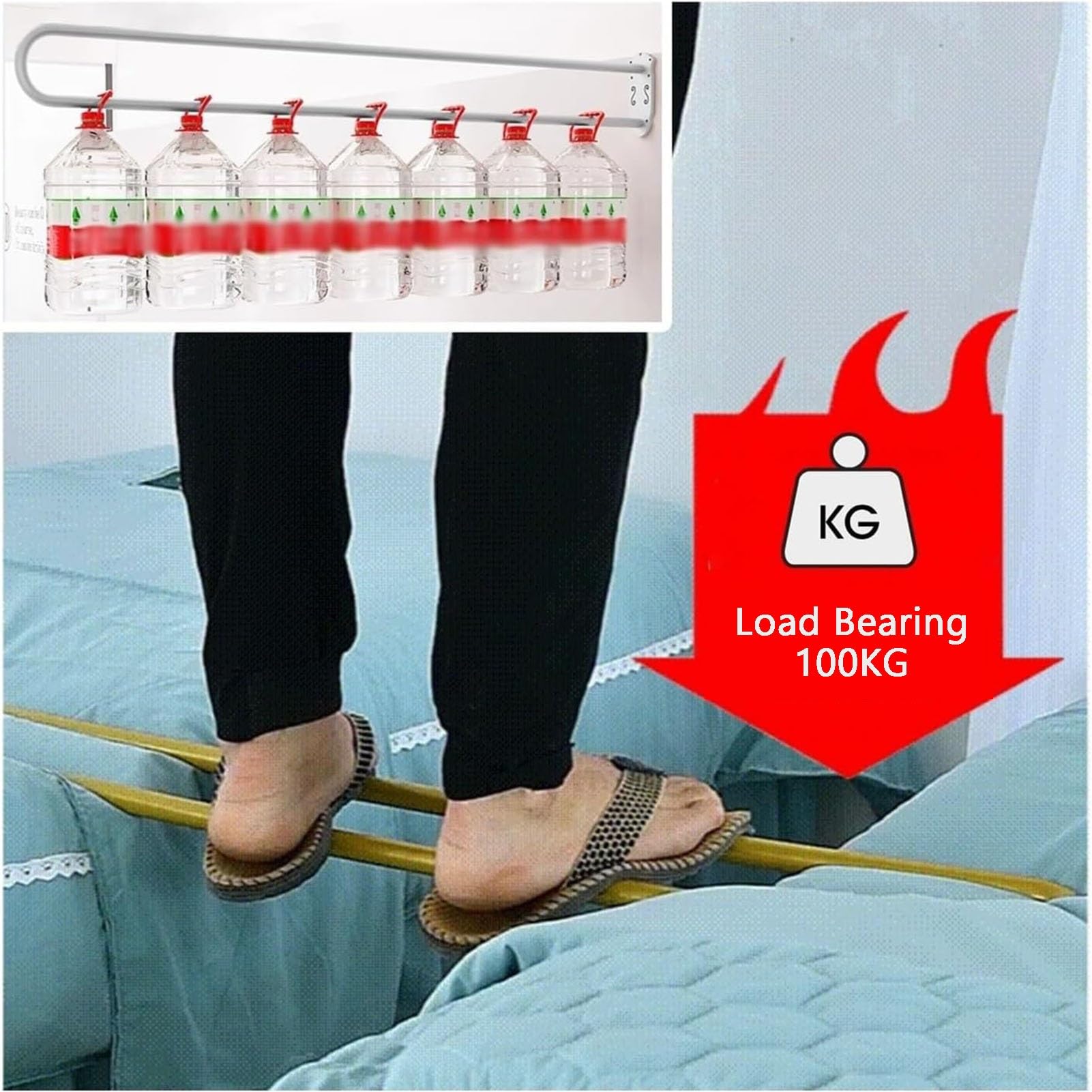 Lot De 2 Cloisons De Séparation En Forme De U, Rideaux De Séparation D'intimité Avec Support En Métal, Séparateur De Pièce À Suspendre Au Mur De 7,2 Pieds De Haut(White,Rod length 230cm)