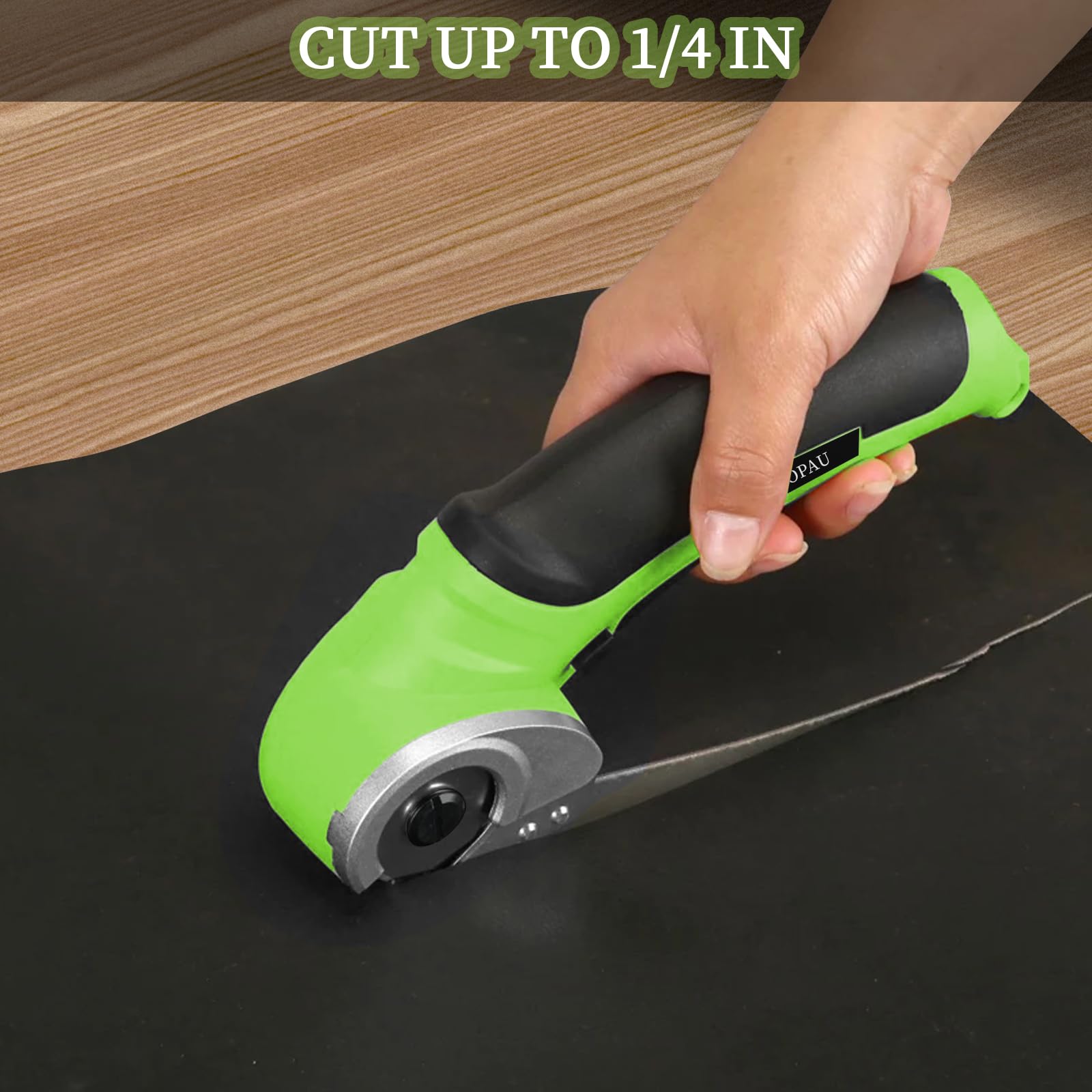 Taglierino Elettrico Cordless Per Tessuti, Carta E Pelle - Forbice Rotante Ricaricabile Con Lama Autaffilante - Foto 3