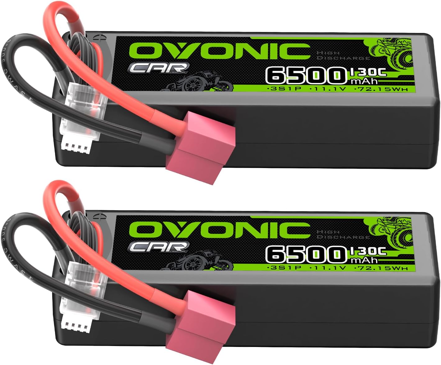  3S LiPo Battery 6500mAh 11.1V 130C RC Battery with T-Plug Connector