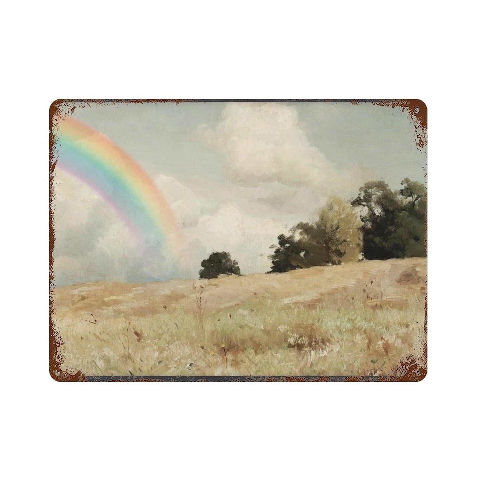 xiaoxiaoshen Rainbow Landscape by William Hart Wall Decor Art Metal Tin Poster Modern Home Decor Art Home Bar Shop Decorations Vintage Sign 30x40cm