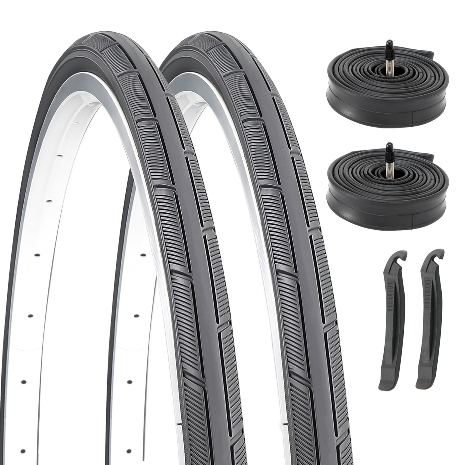 Hycline Road Bike Replacement Tire: 700x25C/700x28C/700Cx35C Folding Puncture-Resistant Bicycle Tires for City Commuter Road