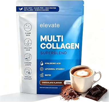 Elevate Multi Collagen Superblend, Elevate Collagen for Women, Bovine, Marine & Chicken Collagengar Free, with Liposomal Vitamin C 1pcs