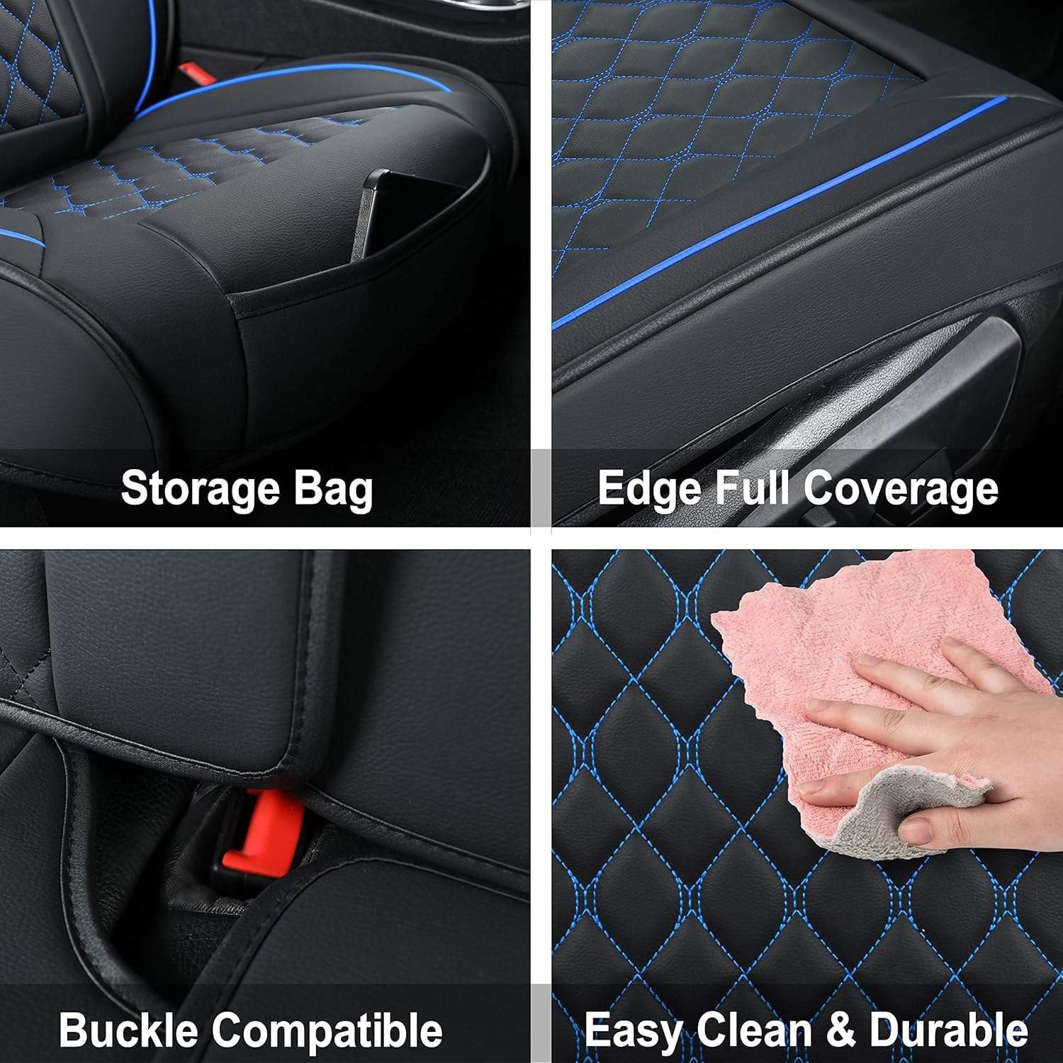 Funda Asientos Coche para Land Rover Range Rover Sport 2005-2026 (5-Seat Configuration), Cuero 5 Plazas Transpirable Antideslizante Protección Completa Todas Las Estaciones,Black Grey