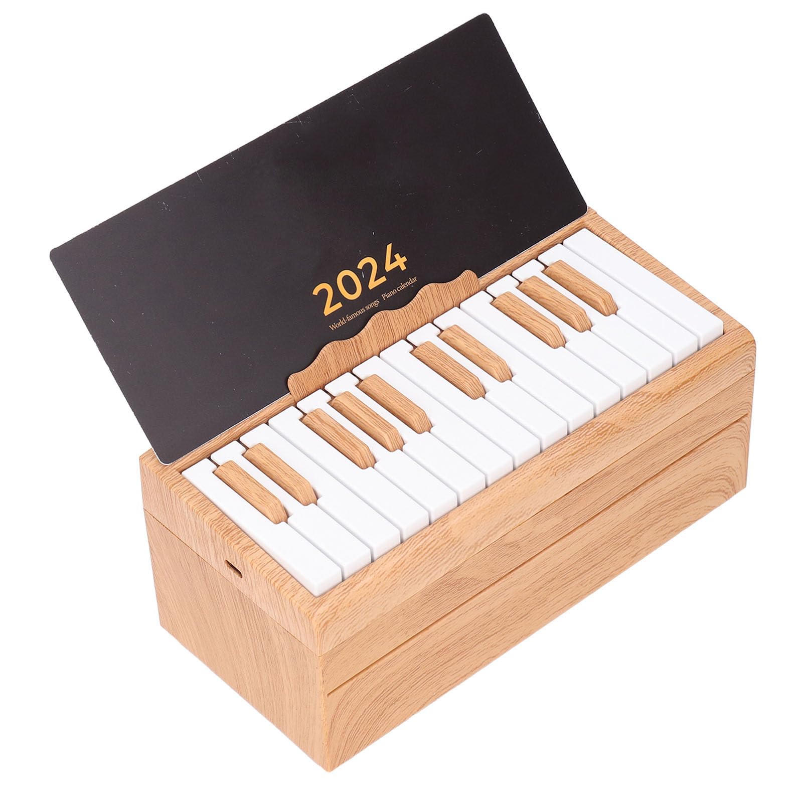 Fdit Innovativer Spielbarer Klavier-Tischkalender mit BT-Konnektivität, Pädagogische Spieluhr für, Zum Geburtstag, Familieninteraktion (ABS, 7,48 X 3,54 X 3,54 Zoll)