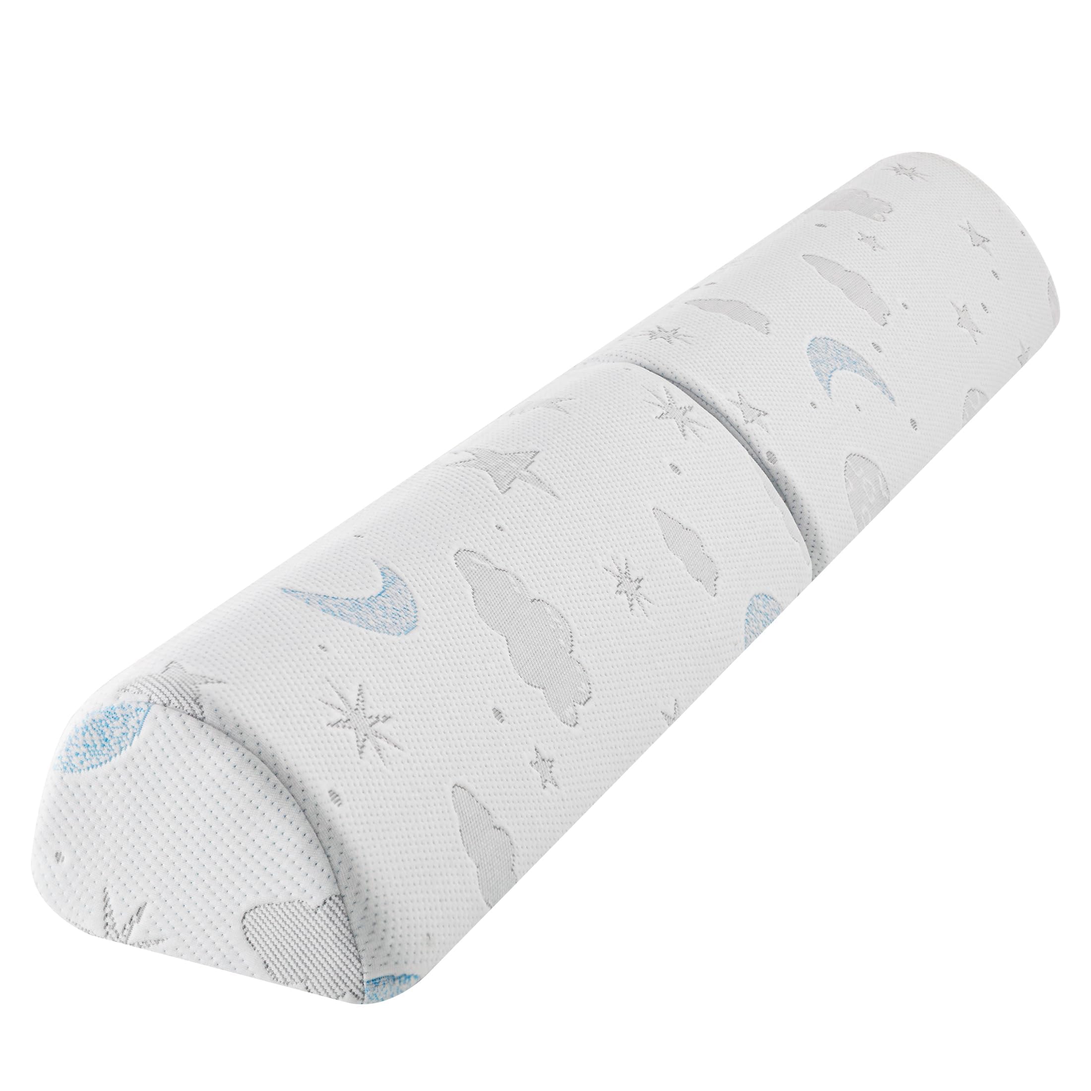 Kohentact Bed Rail Bumpers for Toddlers - Unique Semi-Teardrop Foam Guard with Non-Slip Grip, Breathable Air Layer Cover, Waterproof & Washable Space-Saving Bed Safety Rail for Kids and Seniors