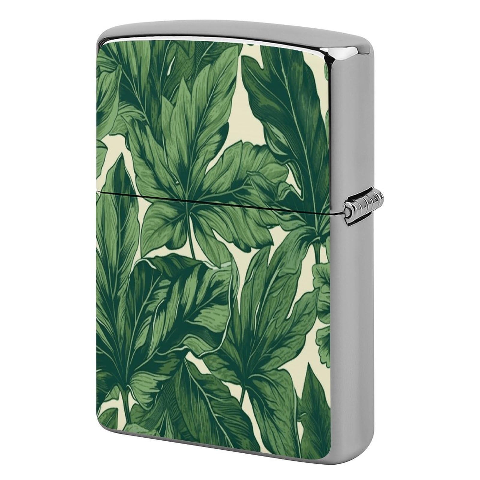 Fekiloot Style Green Foliage Botanical Lighter Case Cover Lighter Holder