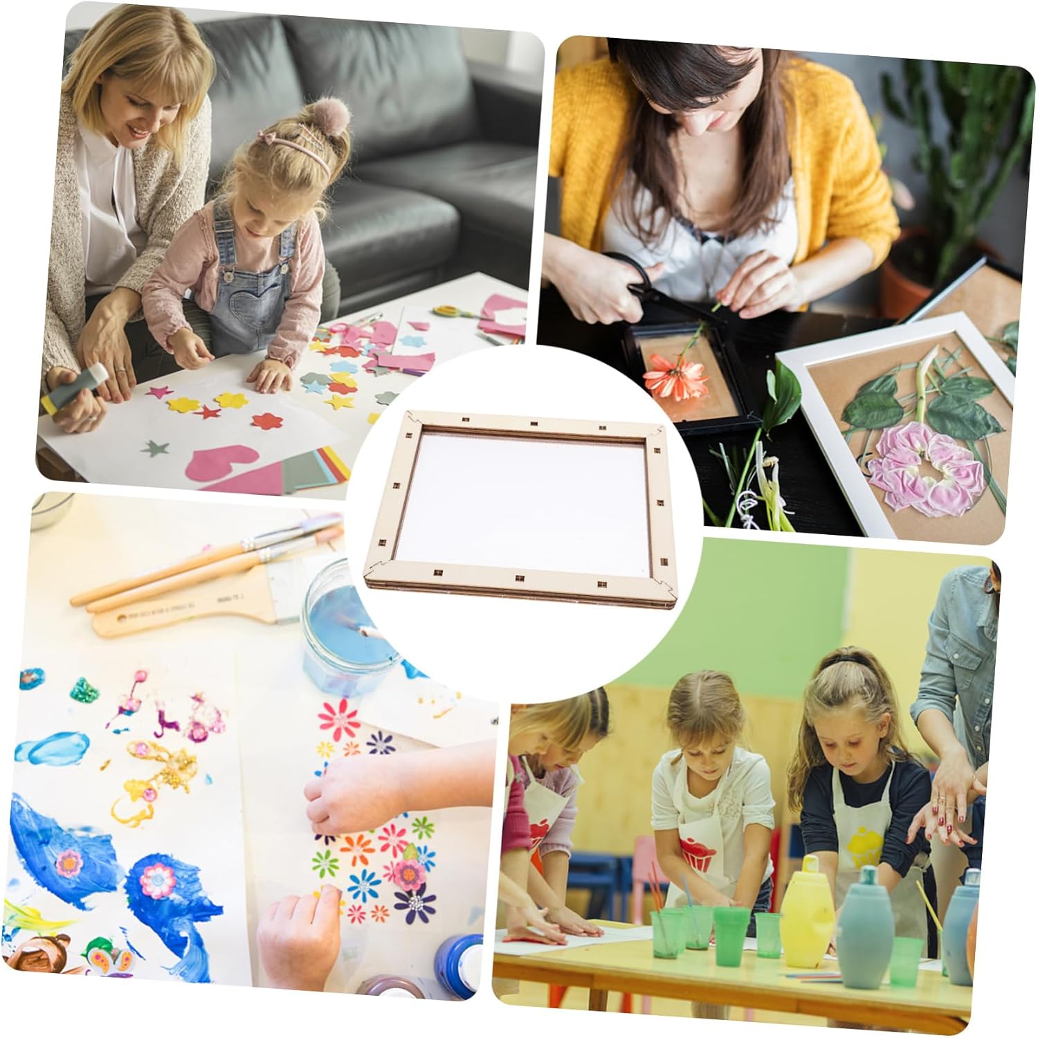 Wooden Paper Making Frame 2pcs Paper Craft Tools Making Supplies Kit for Diy