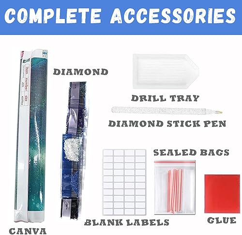 Miniatura 5 de REWIS Kits de pintura de diamantes 5D para adultos, arte de diamante, voleibol, pintura de puntos de diamante para decoración de pared, 4 x 16