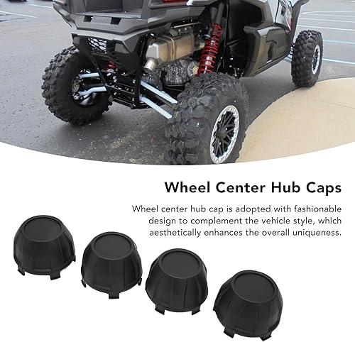 Miniatura 3 de 4 tapas de cubo de rueda de Go Kart, a prueba de polvo, UTV, tapas centrales de repuesto compatibles con Teryx KRX 1000 2020 a 2022, OE 11065 1341