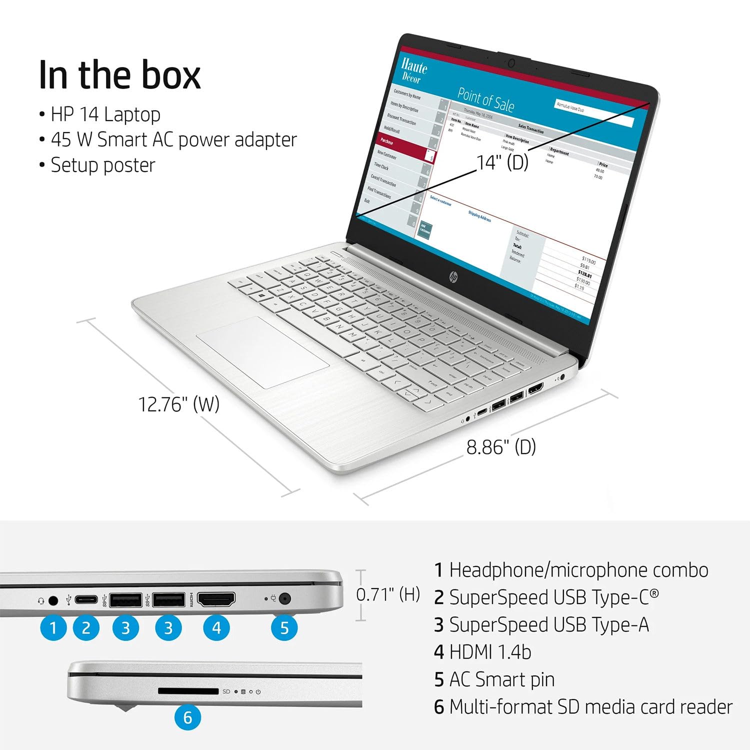Amazon.co.jp: HP 14インチウルトラスリムノートパソコン | Intel Core