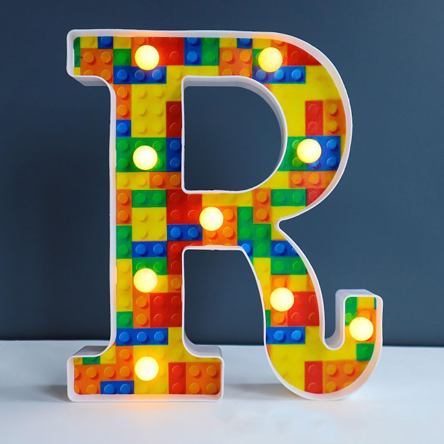 Jemnpela LED Marquee Letter Number Sign Lights Glitter Light Up Alphabet Figure Night Light for Birthday Party Wedding Home Bar Holiday Wall Decoration
