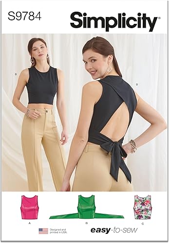 Simplicity Easy Misses' - Paquete de coser, código de diseño S9784, tallas XS-S-M-L-XL-XXL, multicolor