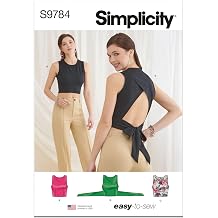 Simplicity S9784 Easy-to-Sew Womens Knit Crop Tops Sewing Pattern, Sizes XS-XXL