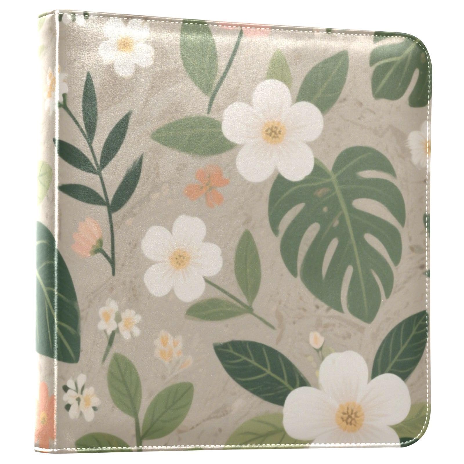 Photo Album 4x6, 5x7,6x8,Artificial Leather Photo Albums with 20 Detachable Sheets Plant Pattern for Family Wedding,Multi 8