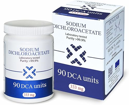 DCA - Dicloroacetato de sodio 333mg - Pureza >99,9%, fabricado en Europa, por DCA-LAB, certificado de análisis incluido, probado en un laboratorio