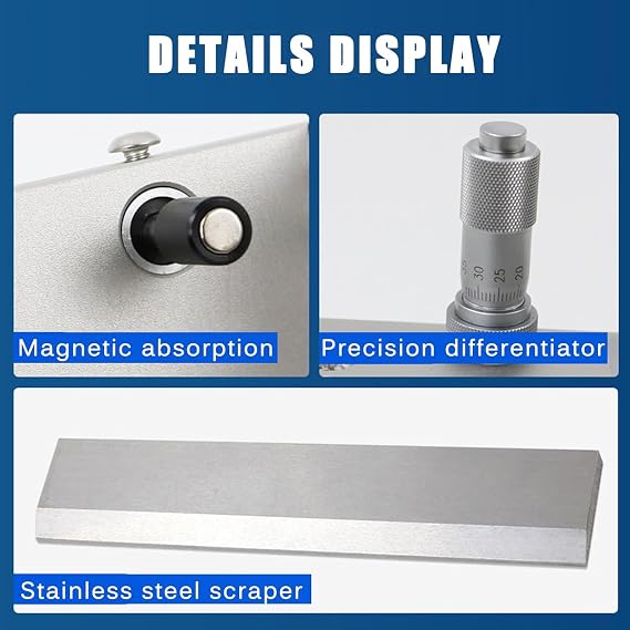 Micrometer Wet Film Preparation Device, Adjustable Film Applicator Coater, 0-3500m Adjustable/Precise Film Coating/Clear Scale, for Shop
